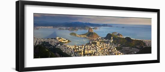 View over Sugarloaf Mountain and City Centre, Rio De Janeiro, Brazil-Peter Adams-Framed Photographic Print