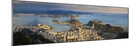 View over Sugarloaf Mountain and City Centre, Rio De Janeiro, Brazil-Peter Adams-Mounted Photographic Print