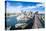 View over Sydney from the harbour bridge, Sydney, New South Wales, Australia, Pacific-Michael Runkel-Stretched Canvas