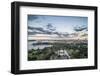 View over Sydney harbour after sunset, Sydney, New South Wales, Australia, Pacific-Michael Runkel-Framed Photographic Print