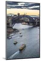 View over Sydney harbour after sunset, Sydney, New South Wales, Australia, Pacific-Michael Runkel-Mounted Photographic Print