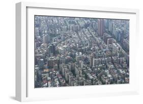 View over Taipei from the 101 Tower, Taipei, Taiwan, Asia-Michael Runkel-Framed Photographic Print