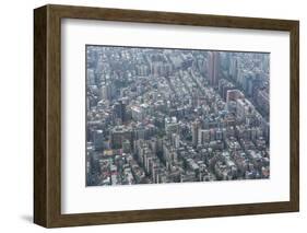 View over Taipei from the 101 Tower, Taipei, Taiwan, Asia-Michael Runkel-Framed Photographic Print