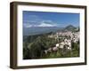 View over Taormina and Mount Etna, Taormina, Sicily, Italy, Europe-Stuart Black-Framed Photographic Print