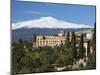 View over Taormina and Mount Etna with Hotel San Domenico Palace, Taormina, Sicily, Italy, Europe-Stuart Black-Mounted Photographic Print