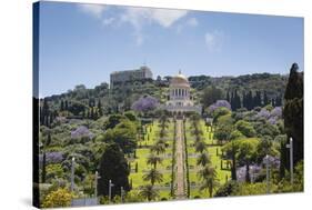 View over the Bahai Gardens, Haifa, Israel, Middle East-Yadid Levy-Stretched Canvas