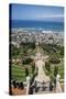 View over the Bahai Gardens, Haifa, Israel, Middle East-Yadid Levy-Stretched Canvas