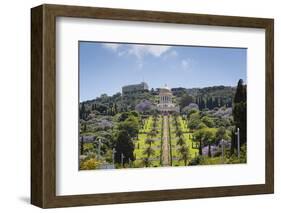 View over the Bahai Gardens, Haifa, Israel, Middle East-Yadid Levy-Framed Photographic Print