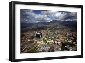 View over the Barrios Pobre of Medellin, Where Pablo Escobar Had Many Supporters, Colombia-Olivier Goujon-Framed Photographic Print