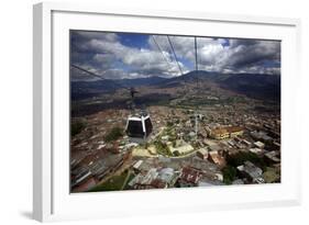 View over the Barrios Pobre of Medellin, Where Pablo Escobar Had Many Supporters, Colombia-Olivier Goujon-Framed Photographic Print