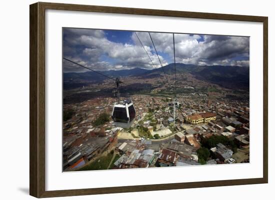 View over the Barrios Pobre of Medellin, Where Pablo Escobar Had Many Supporters, Colombia-Olivier Goujon-Framed Photographic Print