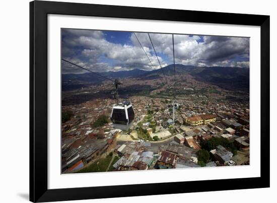 View over the Barrios Pobre of Medellin, Where Pablo Escobar Had Many Supporters, Colombia-Olivier Goujon-Framed Photographic Print