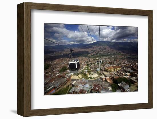 View over the Barrios Pobre of Medellin, Where Pablo Escobar Had Many Supporters, Colombia-Olivier Goujon-Framed Photographic Print