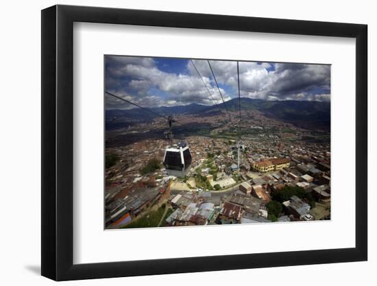 View over the Barrios Pobre of Medellin, Where Pablo Escobar Had Many Supporters, Colombia-Olivier Goujon-Framed Photographic Print