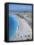 View Over the Beach and Nice, Cote d'Azur, Alpes-Maritimes, Provence, France, Europe-Firecrest Pictures-Framed Stretched Canvas