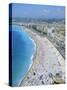 View Over the Beach and Nice, Cote d'Azur, Alpes-Maritimes, Provence, France, Europe-Firecrest Pictures-Stretched Canvas