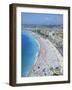 View Over the Beach and Nice, Cote d'Azur, Alpes-Maritimes, Provence, France, Europe-Firecrest Pictures-Framed Photographic Print
