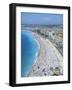 View Over the Beach and Nice, Cote d'Azur, Alpes-Maritimes, Provence, France, Europe-Firecrest Pictures-Framed Photographic Print