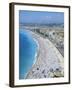 View Over the Beach and Nice, Cote d'Azur, Alpes-Maritimes, Provence, France, Europe-Firecrest Pictures-Framed Photographic Print