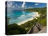 View Over the Beach of Grand Anse, La Digue, Seychelles, Indian Ocean, Africa-null-Stretched Canvas