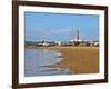 View over the beach towards the lighthouse, Cabo Polonio, Rocha Department, Uruguay, South America-Karol Kozlowski-Framed Photographic Print