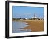 View over the beach towards the lighthouse, Cabo Polonio, Rocha Department, Uruguay, South America-Karol Kozlowski-Framed Photographic Print