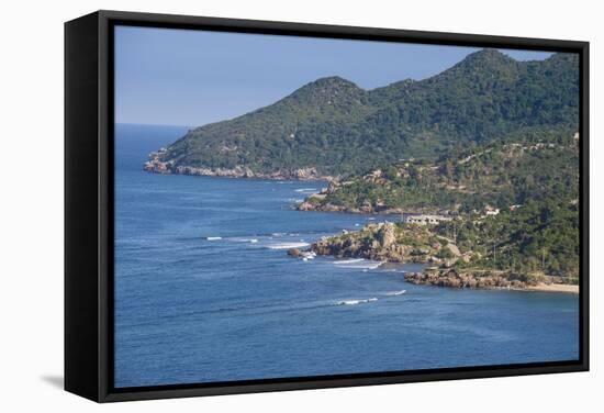 View over the beautiful coastline of Labadie, Cap Haitien, Haiti, Caribbean, Central America-Michael Runkel-Framed Stretched Canvas