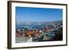 View over the Cargo Port of Valparaiso, Chile, South America-Michael Runkel-Framed Photographic Print