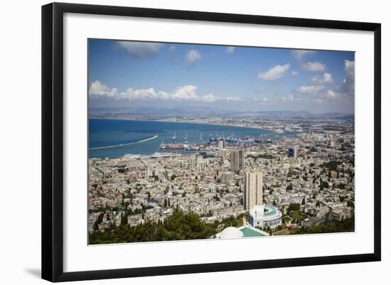 View over the City and Port, Haifa, Israel, Middle East-Yadid Levy-Framed Photographic Print