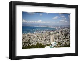 View over the City and Port, Haifa, Israel, Middle East-Yadid Levy-Framed Photographic Print