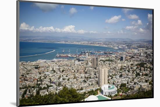 View over the City and Port, Haifa, Israel, Middle East-Yadid Levy-Mounted Photographic Print