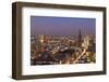 View over the city center at night, Hamburg, Hanseatic City, Germany, Europe-Markus Lange-Framed Photographic Print