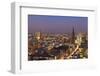 View over the city center at night, Hamburg, Hanseatic City, Germany, Europe-Markus Lange-Framed Photographic Print