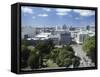 View Over the City, Christchurch, Canterbury, South Island, New Zealand, Pacific-Mrs Holdsworth-Framed Stretched Canvas