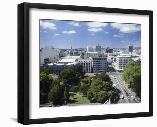 View Over the City, Christchurch, Canterbury, South Island, New Zealand, Pacific-Mrs Holdsworth-Framed Photographic Print