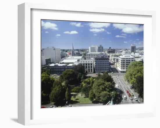 View Over the City, Christchurch, Canterbury, South Island, New Zealand, Pacific-Mrs Holdsworth-Framed Photographic Print