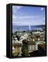 View Over the City, Geneva, Switzerland, Europe-Michael Jenner-Framed Stretched Canvas