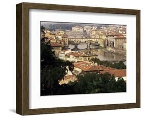 View Over the City Including the River Arno, Florence, Italy-Peter Scholey-Framed Photographic Print