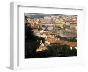 View Over the City Including the River Arno, Florence, Italy-Peter Scholey-Framed Photographic Print