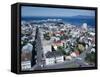 View Over the City, Reykjavik, Iceland, Polar Regions-David Lomax-Framed Stretched Canvas