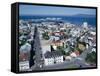 View Over the City, Reykjavik, Iceland, Polar Regions-David Lomax-Framed Stretched Canvas