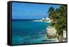 View over the cliffs of Mullet Bay, Sint Maarten, West Indies, Caribbean, Central America-Michael Runkel-Framed Stretched Canvas
