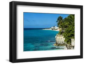 View over the cliffs of Mullet Bay, Sint Maarten, West Indies, Caribbean, Central America-Michael Runkel-Framed Photographic Print