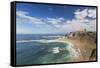 View over the coastline of the Kaikoura Peninsula from the Kaikoura Peninsula Walkway, Kaikoura, Ca-Ruth Tomlinson-Framed Stretched Canvas