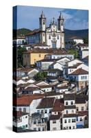 View over the Colonial Town of Ouro Preto-Michael Runkel-Stretched Canvas