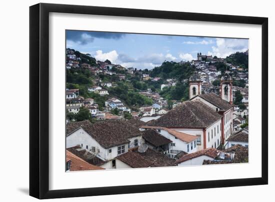 View over the Colonial Town of Ouro Preto-Michael Runkel-Framed Photographic Print