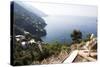 View over the Costiera Amalfitana from Positano Cemetery-Oliviero Olivieri-Stretched Canvas