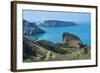 View over the East Coast of Sark and the Island Brecqhou, Channel Islands, United Kingdom-Michael Runkel-Framed Photographic Print