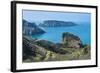 View over the East Coast of Sark and the Island Brecqhou, Channel Islands, United Kingdom-Michael Runkel-Framed Photographic Print