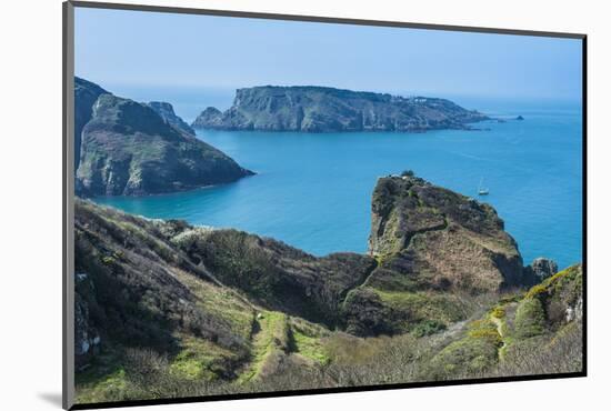 View over the East Coast of Sark and the Island Brecqhou, Channel Islands, United Kingdom-Michael Runkel-Mounted Photographic Print